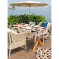 thumbnail image 5 of Outdoor Tablecloth with Umbrella Hole for Patio/Picnic/Party/Camping, Farmhouse Rooster Waterproof Table Cloth Rectangle Table Cover Washable, Vintage Watercolor Flowers Wood Grain (60"x 102"), 5 of 8