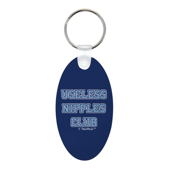 ThisWear Lactation Specialist Gifts for Dad Useless Nipple Club Breastfeeding Humor Aluminum Oval Keychain