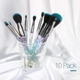 thumbnail image 5 of Juego de brochas de maquillaje, 10 piezas de brochas de maquillaje profesional Kabuki Foundation Powder Corrector Brush Eye Brow Brush Bronzer, Blending, Cosmetic Brushes Makeup Tool, Purple brillar Hogar, 5 of 5