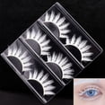 thumbnail image 3 of 3 pares de pestañas postizas blancas para cosplay, maquillaje, pestañas postizas naturales blancas, para actuaciones en escenarios, disfraces, fiestas, extensiones de pestañas blancas., 3 of 8