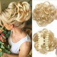 thumbnail image 6 of Messy Curly Dish Bun, Claw Clip Messy Bun Hair Piece for Short Hair ,HAIR Large Messy Bun Hair Piece and Extensions Thick Updo Hairpieces for Women(#J), 6 of 8