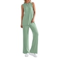 thumbnail image 2 of Conjunto Deportivo PRETTYGARDEN Mujer 2 Piezas Top sin Mangas y Pantalón Palazzo de Pierna Ancha L, 2 of 8