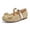 Gold Glitter, variant on Rexoro Girls' Mary Jane Flats Kid Party Dress Shoes Princess Girl Shoes with Bow & Decor for Wedding Birthday Gold Glitter 11 Little Kid