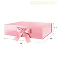thumbnail image 4 of PKGSMART Large Gift Box with Ribbon, Valentine's Day Pink Gift Box with Magnetic Lid for Mother's Day, 13.5x9x4.1 inches, 4 of 6