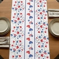 thumbnail image 5 of Table Runners 70 Inches Long Dress Scarves, Independence Day Farmhouse Coffee/Dining/Kitchen Table Decor, Holiday Table Runner, 4th of July Red Blue Strip Love Leaves 13x70 Inch, 5 of 9