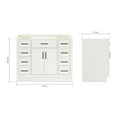 thumbnail image 3 of Ariel Hepburn 42 In. Single Sink Base Cabinet In White, 3 of 10