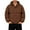 Brown001, variant on Men Puffer Jacket Solid Color Windproof Full Zip Paded Coat Relaxed Fit Thermal Hooded Jacket Fall Fashion Coat with Pockets Orange XL