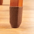 thumbnail image 4 of Furniture Socks with Felt Bottom, Fits 1-2" Diameter Legs, Rubber Inside For Snug Fit - Set of 8, Light Brown, 4 of 7