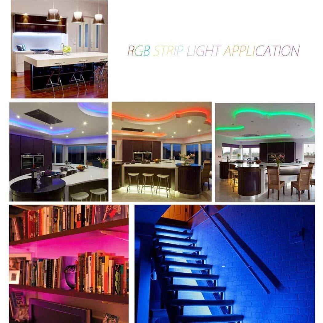 ANCHEER 65.6FT Multicolor RGB LED Strip Lights - Waterproof Color Changing Lights with Remote Control for Home, Party, and Outdoor Use