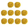 thumbnail image 2 of 10 Pcs de Différentes Boules en Osier Rotin, Jaune, 2 of 8