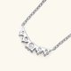 thumbnail image 3 of Necklaces Smile Moissanite Necklace in 925 Sterling Silver, Clavicle Chain Xmas, 3 of 4