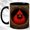 Black, variant on Red Cardinal Nest Coffee Mug, Rustic Bird Mug, Ceramic 11 oz