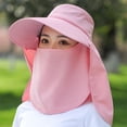 thumbnail image 2 of UTSJKR Wide Brim Sun Hat – Multifunctional UPF 50 Protection Bucket Fishing Hat Cap Waterproof Breathable Face Neck Flap Cover Folding Sun Hat Pink, 2 of 2
