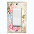 thumbnail image 1 of Metal Light Switch Plate Cover Antique Floral Nature Postcard Damask Tile FLW089, 1 of 13