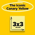 thumbnail image 3 of Post-it Notes 654-18CP 3 in. x 3 in. Original Pads Cabinet Pack in Canary Yellow (18 Pads/Pack), 3 of 5