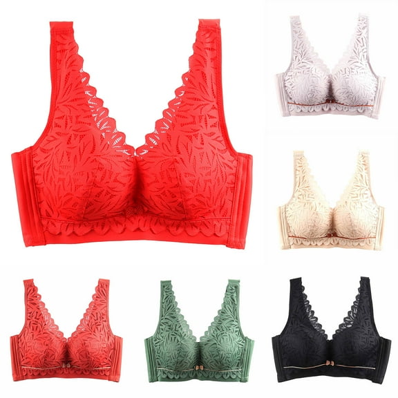 Azrian Full Figure Womens Plus Size Bras,Women's Bra Wire Free Underwear OnePiece Bra Everyday Underwear Bras