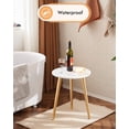 thumbnail image 4 of Mesa auxiliar redonda Apicizon con patas doradas, 42 cm, decoración, 4 of 9