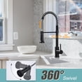 thumbnail image 6 of Wowow Stainless Steel Single Handle Pull Down Sprayer Kitchen Faucet in Oil Rubbed Bronze, 6 of 8