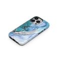 thumbnail image 3 of DesignSkinz Scratch-Resistant Hard Slim Case Compatible with iPhone 13 Pro (Compatible with MagSafe) - Aqua Foiled Marble Mix V1, 3 of 9