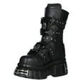 thumbnail image 4 of New Rock Boots M-MET422-S1 Unisex Metallic Black Leather Platform Gothic Boots 36, 4 of 6