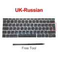 thumbnail image 5 of New Keycaps US UK Spain French Russian For Macbook Pro Retina 13" A1708 Keyboard Keys Replacement key cap 2016 2017 Spain, 5 of 5