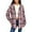 Pink(Upgrade), variant on Coorders Women's Flannel Plaid Heavyweight Jacket Coat With Pockets, Womens Outwear Winter Hooded Coats ,Women's Plus Khaki,Size M