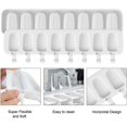thumbnail image 3 of Moldes para helados de silicona con 8 cavidades, sin BPA, reutilizables, molde para bandeja de hielo hecho a mano, molde para paletas de gran venta, engrosado y reforzado, 3 of 8