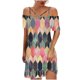 thumbnail image 1 of Vestidos Para Mujer Vestidos Con Hombros Descubiertos Vestido de Manga Corta Con Estampado Erógeno Informal de Moda Odeerbi ODB160807, 1 of 4