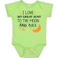 thumbnail image 3 of Inktastic I Love My Great Aunt to the Moon and Back Boys or Girls Baby Bodysuit, 3 of 5