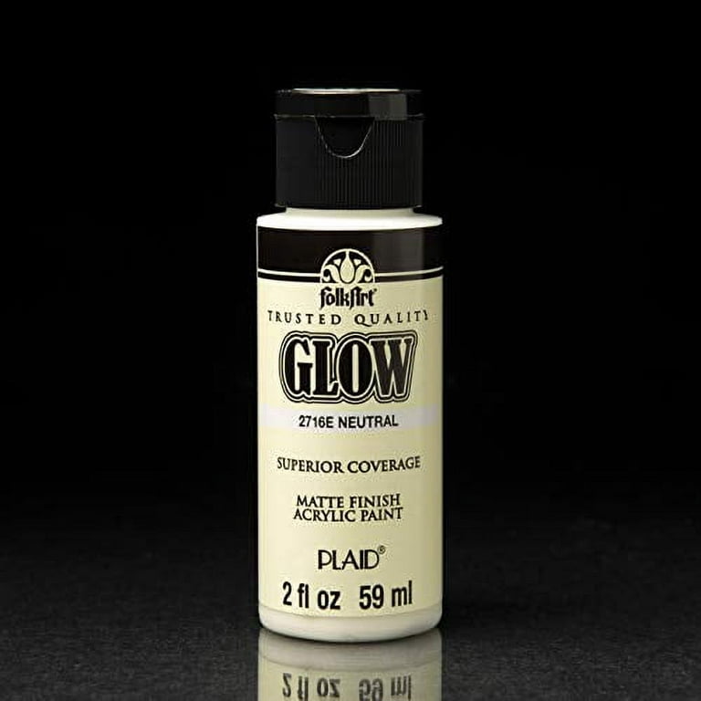 Shop Plaid FolkArt ® Glow-in-the-Dark Acrylic Colors - Neutral, 2 oz. -  2716 - 2716