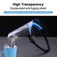 thumbnail image 4 of Safety Face Shield , 9Pcs Face Shield + 9Pcs Holder Adjustable Elastic Strip, Transparent Full Face Protective Visor with Eye & Head Protection, Anti-Splash Facial Cover, 4 of 6