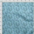 thumbnail image 4 of oneOone Viscose Chiffon Light Blue Fabric Asian Floral Block Craft Projects Decor Fabric Printed By The Yard 42 Inch Wide, 4 of 4