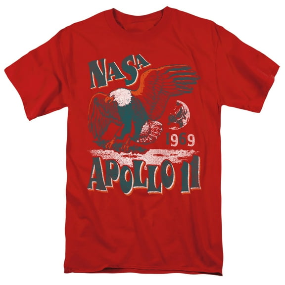 Nasa Apollo 11 Adult 18/1 T-Shirt Red