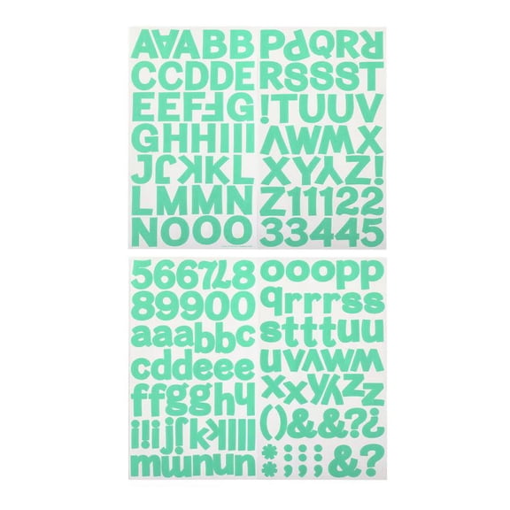 Recollections Mint Block Alphabet Stickers, 4 Sheets