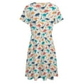 thumbnail image 5 of Dinosaurs Silhouette Sundress Short Sleeve Dress Summer Women Clothes Dress for Women Dresses, 5 of 7