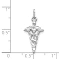 thumbnail image 5 of Auriga Fine Jewelry 14K White Gold 3-D Caduceus Charm for Women (L- 16 mm, W- 11 mm), 5 of 7