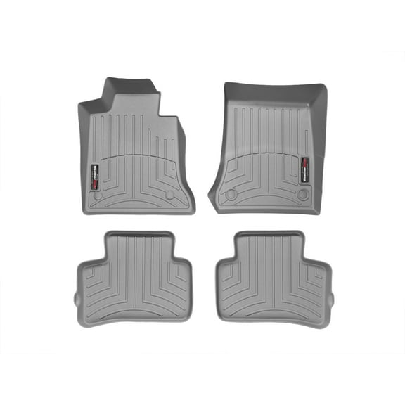 WeatherTech Custom Fit FloorLiners compatible with 2013-2015 Mercedes GLK-Class - 1st & 2nd Row (2-pc. Rear Liner), Grey