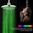 thumbnail image 2 of LED Shower Head, 20CM Illuminated Shower Head, LED Hand Shower with 7 Colors, Round LED Rain Shower Head, Universal G1/2”, 2 of 5