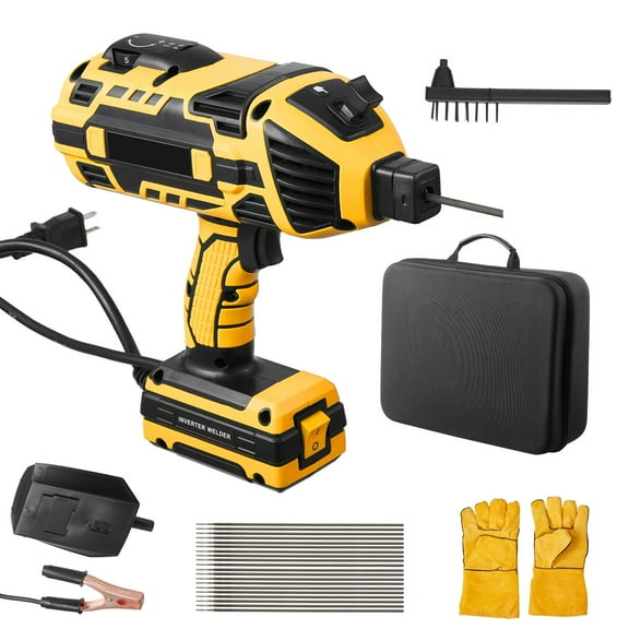 KFFKFF Portable Handheld Welding Machine, 20-140A ARC Welder with Adjustable Current & IGBT Inverter, 110V Stick Welder with Hot Start Function for 1/16"-1/8" Welding Rods