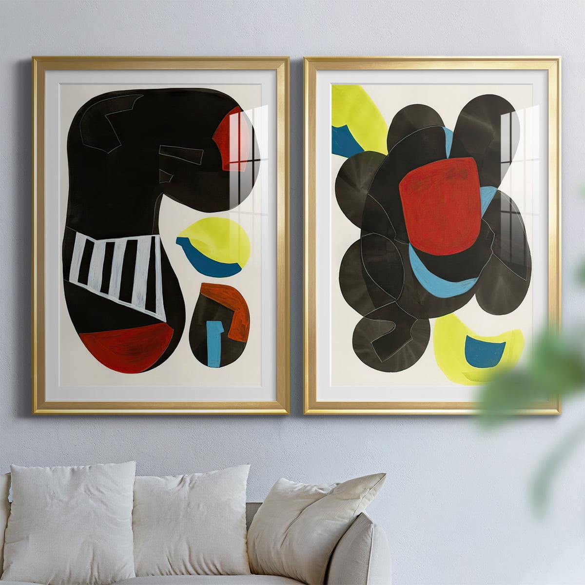 Wexford Home Barcelona I Premium Framed Print, 18.5" x 24.5" - Ready to Hang, Gold (Set of 2)