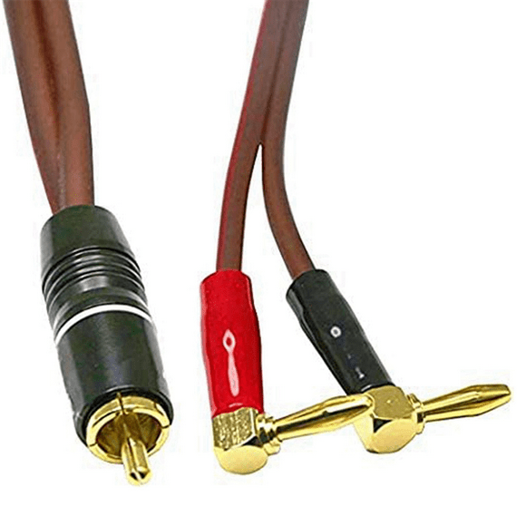 4X Banana Plug to RCA Speaker Cable,Speaker Wire RCA Male to Banana Plugs(2Banana) 4N OFC HiFi Speaker Wire 2M