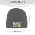 thumbnail image 3 of ZICANCN Blue Swirl Floral Art Knit Beanie Hat, Winter Cap Soft Warm Classic Hats for Men Women, Deep Heather, 3 of 8