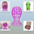 thumbnail image 6 of Wig Stand Rack Plastic Head Shaped Designs for Long and Short Hair Display, 6 of 14