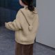 thumbnail image 5 of Suéter de manga larga con capucha para niños, chaquetas y abrigos casuales, de color liso, con capucha y botones, top de punto cómodo e informal, blusa de poliéster para niños., 5 of 7