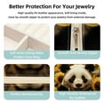 thumbnail image 3 of Sunflower Panda Travel-Portable Square Jewelry Organizer Storage Box - Rings, Earrings, Necklaces, and Bracelets Holder for Girls and Women, 3 of 6