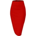 thumbnail image 3 of Aofany Women's Pencil Skirt Stretchy Office Work Skirt Knee Length Business Bodycon High Waist A-Line Short Skirt, 3 of 4