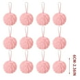 thumbnail image 3 of YIKA Furry Christmas Ornaments For Tree Green Christmas Hanging Decorations 8cm Pink, 3 of 8