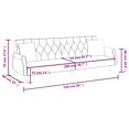 thumbnail image 4 of vidaXL Sofa Bed with Armrests Light Grey Velvet, 4 of 5