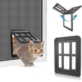 thumbnail image 1 of Dog Flap With Magnets, Pet Flap For Fly Screen, Dog Flap, Magnetic Closure Pet Flap For Cats Dogs With 4 Switches, 1 of 5