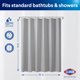 thumbnail image 2 of Forro de cortina de ducha CLOROX Premium a rayas, impermeable, 2 of 9